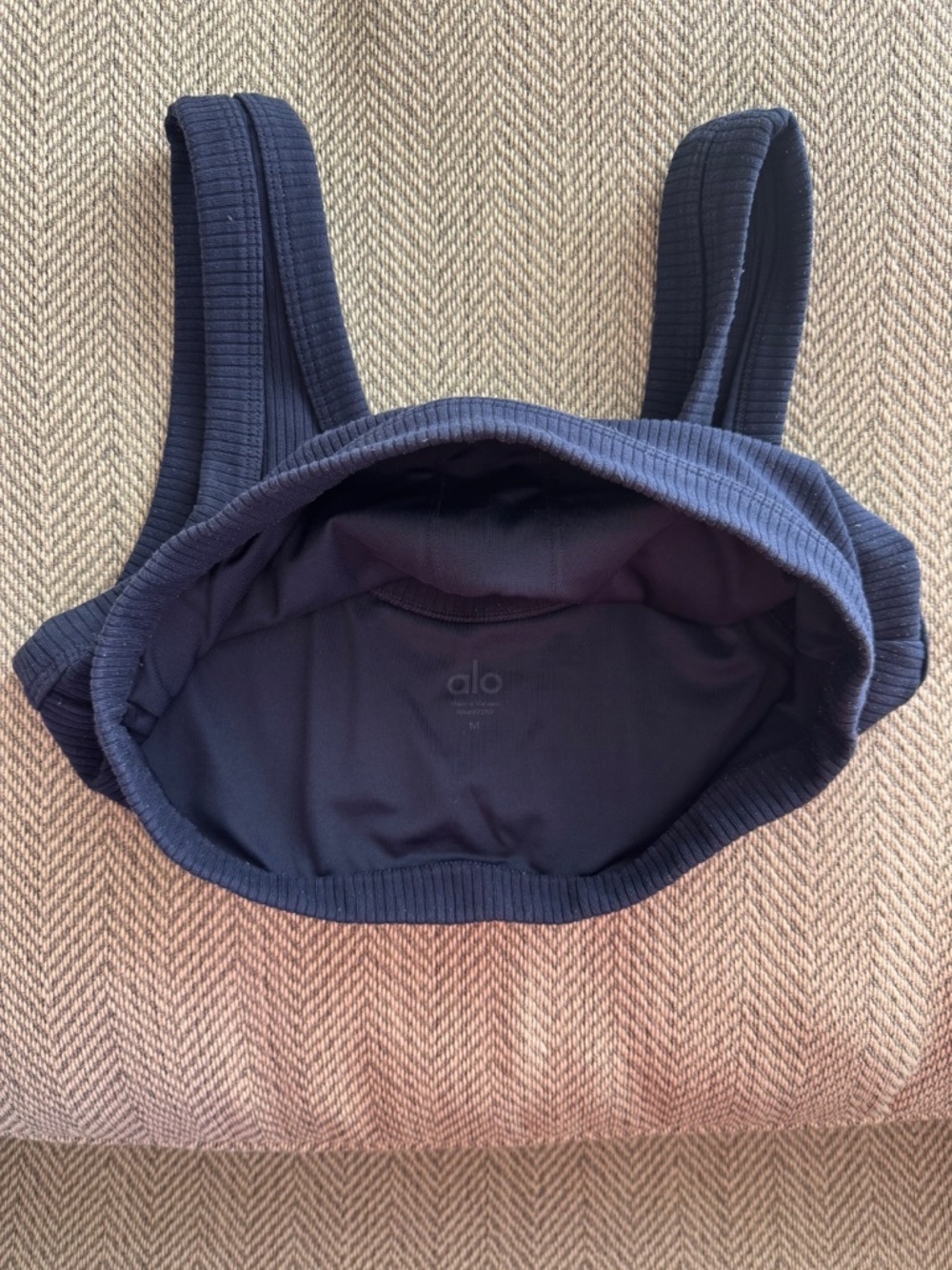 Alo Wellness Bra True Navy Medium Bralette Sports Workout - Picture 5 of 5